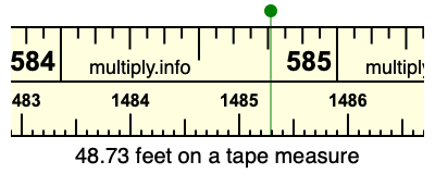48.73 feet on a tape measure