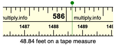 48.84 feet on a tape measure