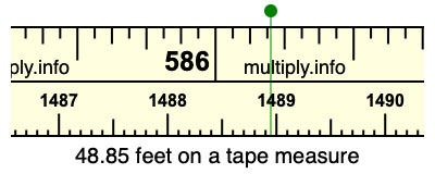48.85 feet on a tape measure