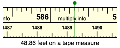 48.86 feet on a tape measure