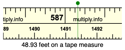 48.93 feet on a tape measure