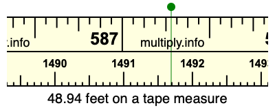 48.94 feet on a tape measure