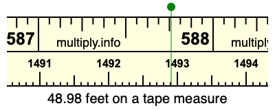 48.98 feet on a tape measure