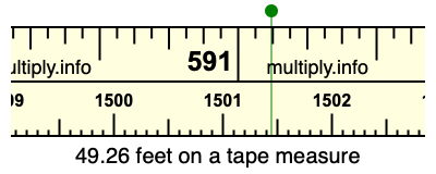 49.26 feet on a tape measure