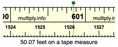 50.07 feet on a tape measure