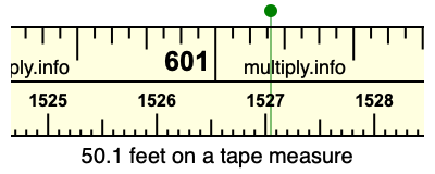 50.1 feet on a tape measure