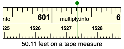 50.11 feet on a tape measure