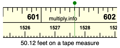 50.12 feet on a tape measure