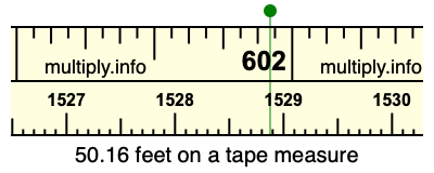 50.16 feet on a tape measure
