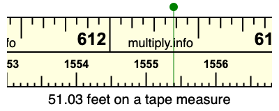51.03 feet on a tape measure