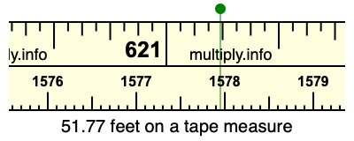 51.77 feet on a tape measure