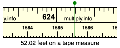 52.02 feet on a tape measure