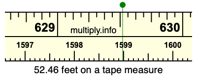 52.46 feet on a tape measure