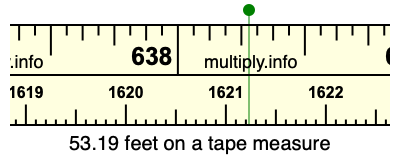 53.19 feet on a tape measure