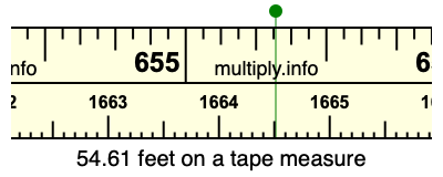 54.61 feet on a tape measure