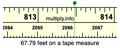 67.79 feet on a tape measure