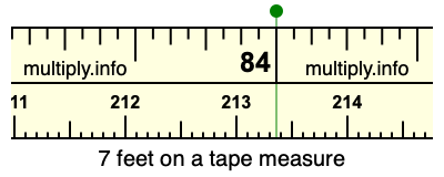 7 feet in on sale centimeters