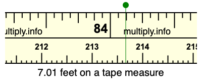 7.01 feet on a tape measure