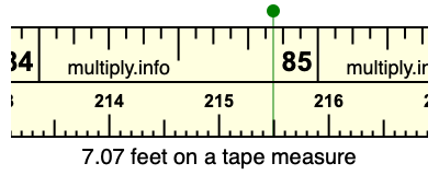 7.07 feet on a tape measure