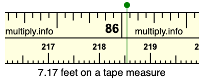 7.17 feet on a tape measure