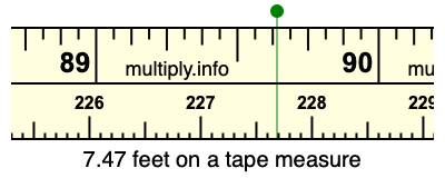 7.47 feet on a tape measure