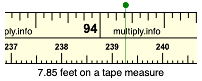 7.85 feet on a tape measure