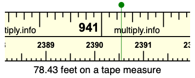 78.43 feet on a tape measure