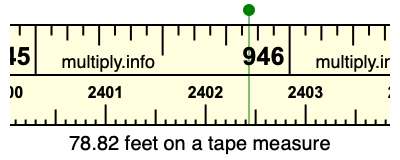 78.82 feet on a tape measure