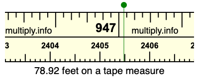 78.92 feet on a tape measure