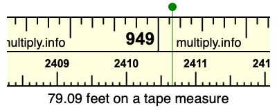 79.09 feet on a tape measure