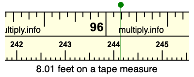 8.01 feet on a tape measure