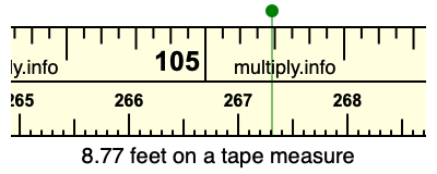 8.77 feet on a tape measure