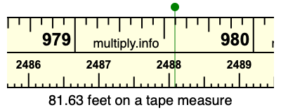 81.63 feet on a tape measure