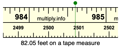 82.05 feet on a tape measure