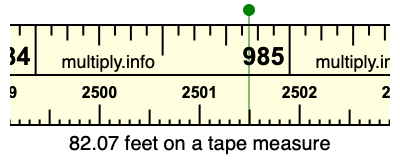 82.07 feet on a tape measure