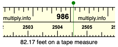 82.17 feet on a tape measure