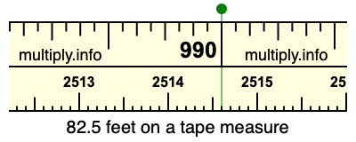 82.5 feet on a tape measure