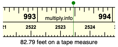 82.79 feet on a tape measure