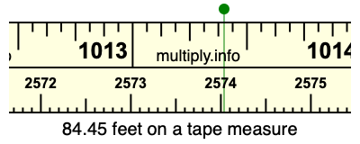 84.45 feet on a tape measure