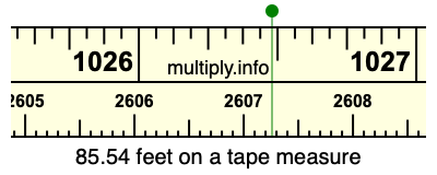 85.54 feet on a tape measure