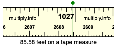 85.58 feet on a tape measure