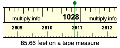 85.66 feet on a tape measure