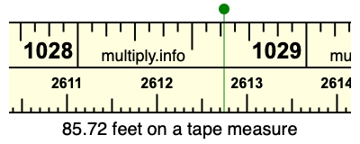 85.72 feet on a tape measure