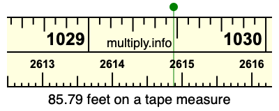 85.79 feet on a tape measure