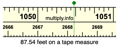 87.54 feet on a tape measure