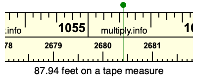 87.94 feet on a tape measure
