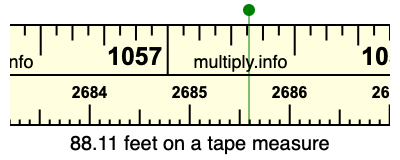 88.11 feet on a tape measure