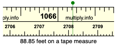 88.85 feet on a tape measure