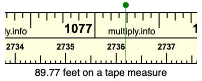 89.77 feet on a tape measure