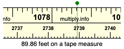 89.86 feet on a tape measure